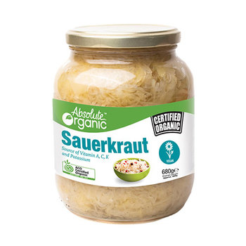 Sauerkraut Cabbage Absolute Organic Certified Organic (680g)
